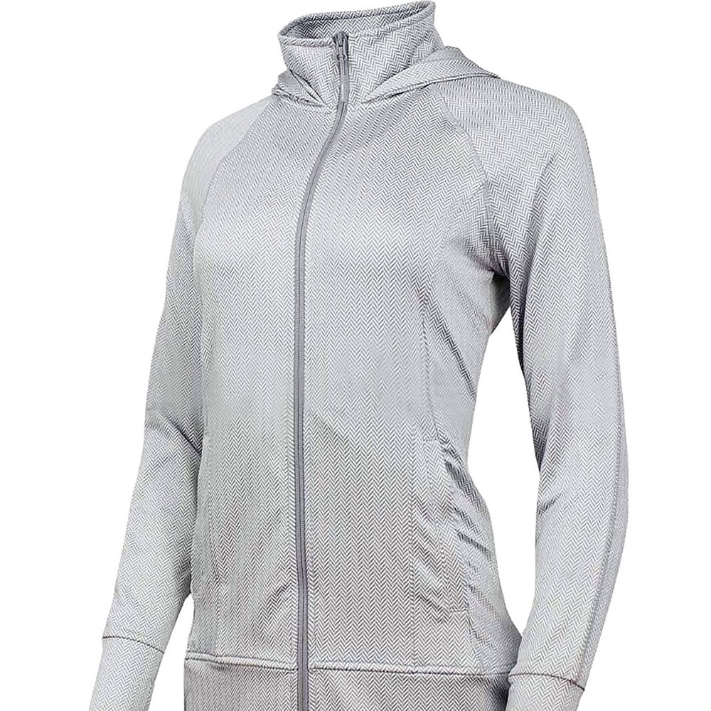 MONDETTA WOMENS LONG JACQUARD HOODED KNIT JACKET